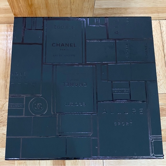 CHANEL Perfume Black EMPTY Gift Box Magnetic Closure Square Box 8.5”X8.5”X3.5” - Picture 3 of 14